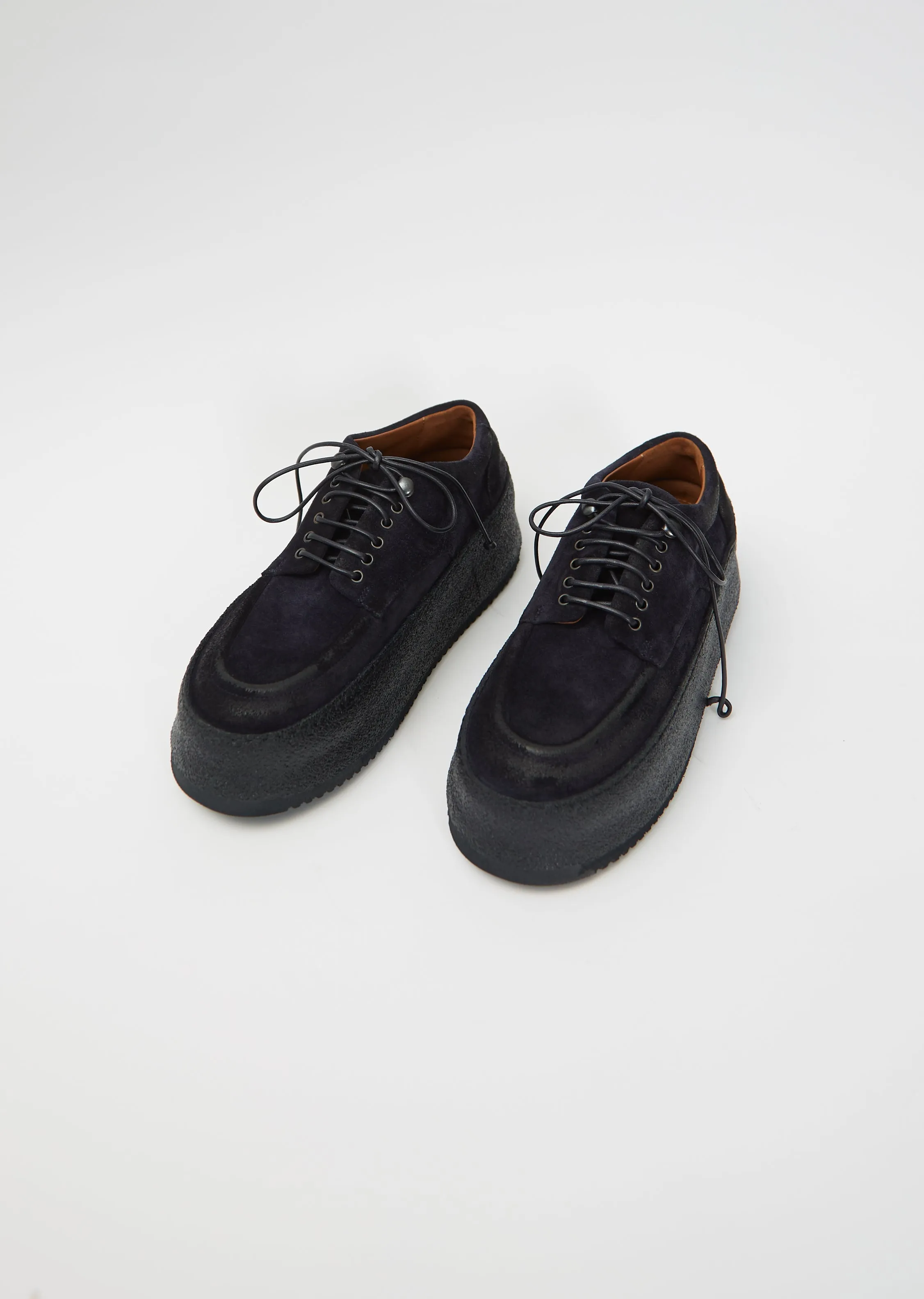 Parapana Suede Derby — Blu Notte (Midnight Blue)
