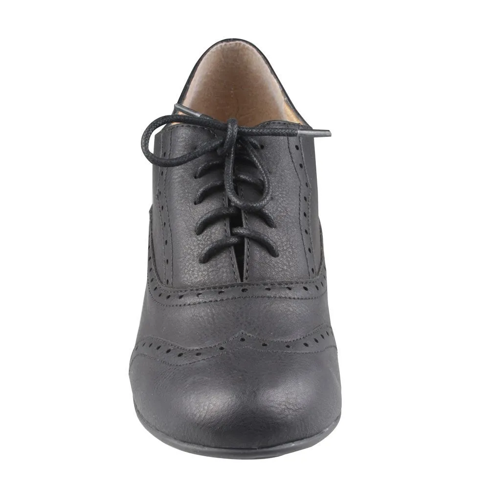 REFRESH AMANY-01 Women's Cuban heel Ankle booties Oxfords