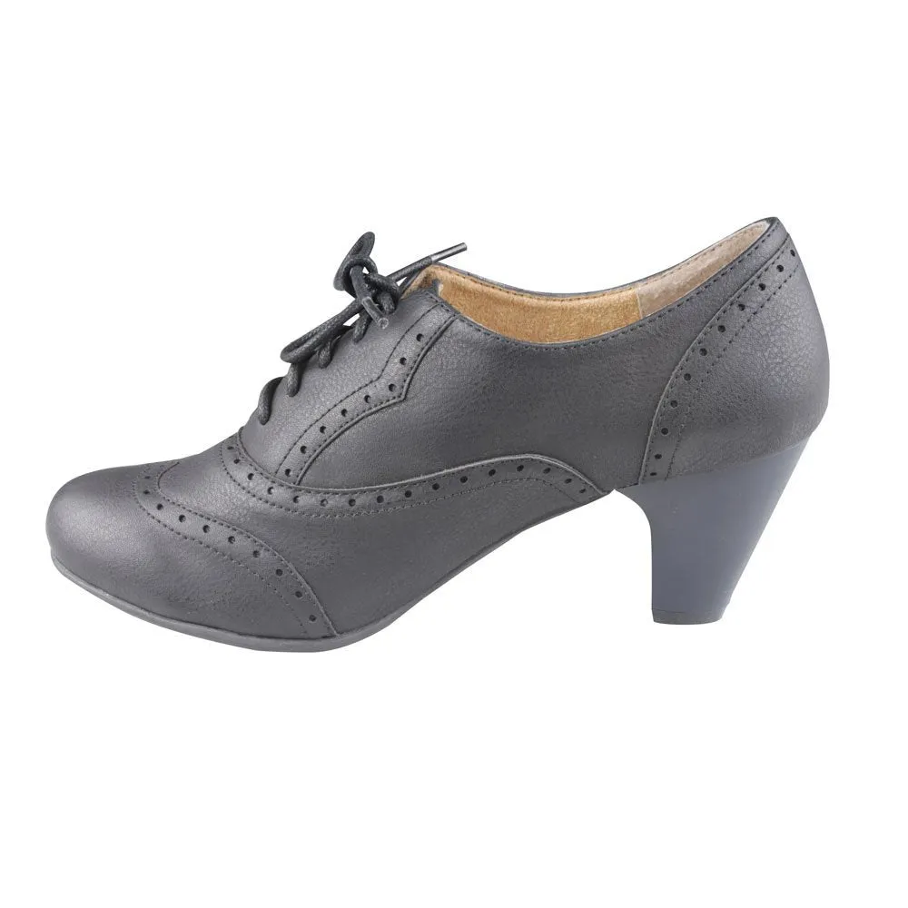 REFRESH AMANY-01 Women's Cuban heel Ankle booties Oxfords