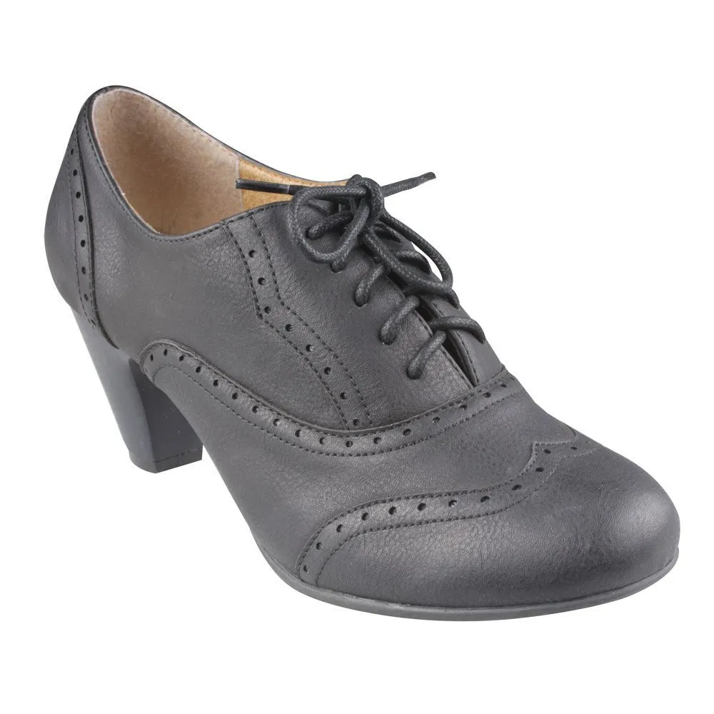 REFRESH AMANY-01 Women's Cuban heel Ankle booties Oxfords