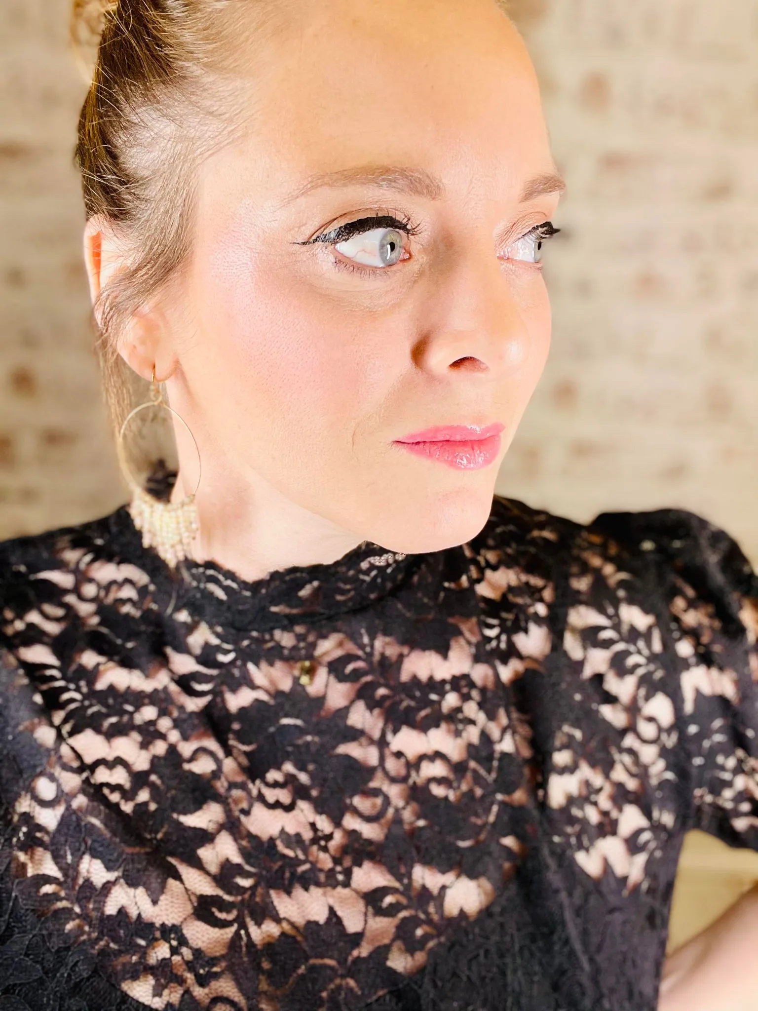 Rooftop View High Neck Lace Top
