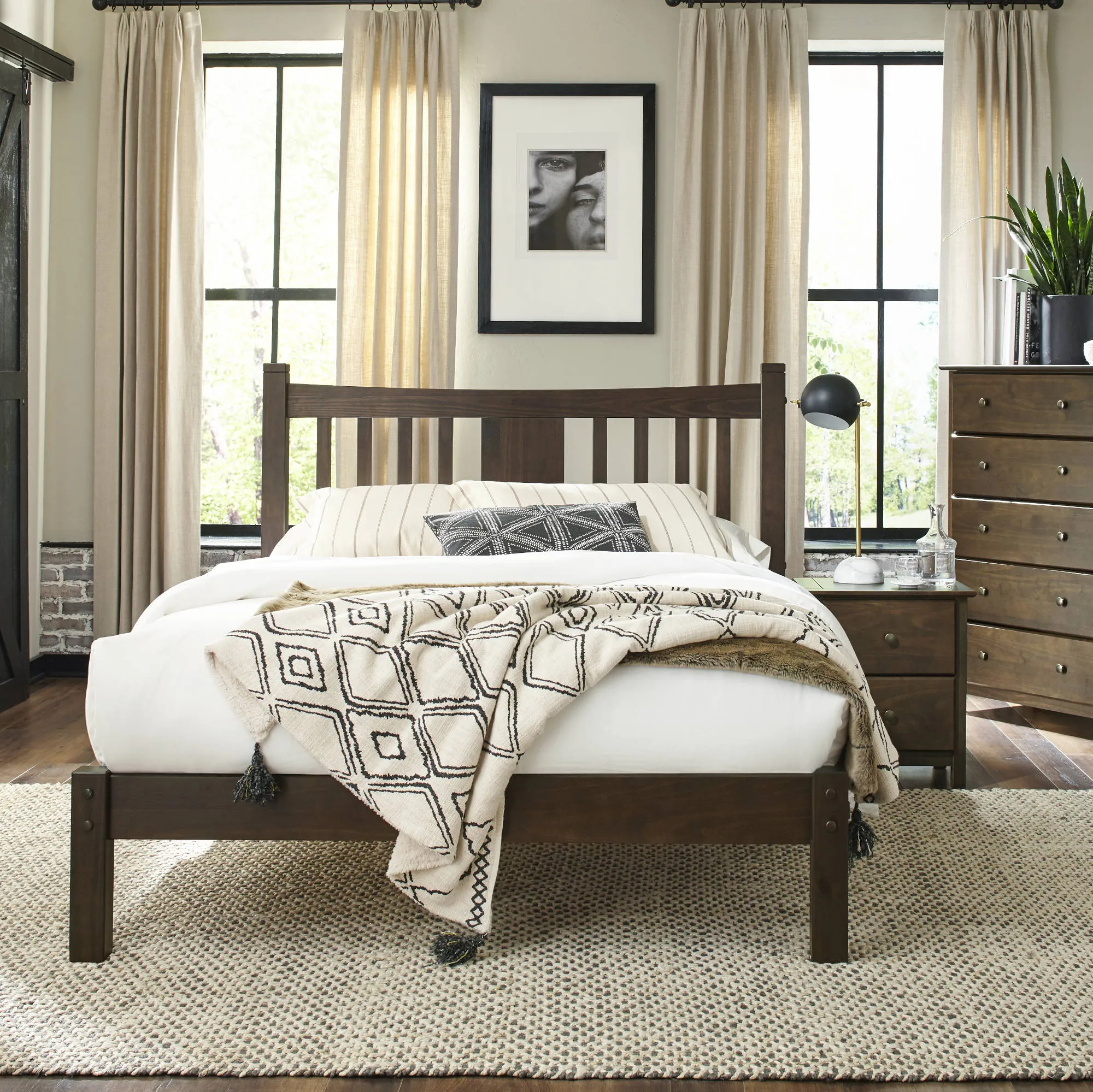 Shaker Slat Platform Bed