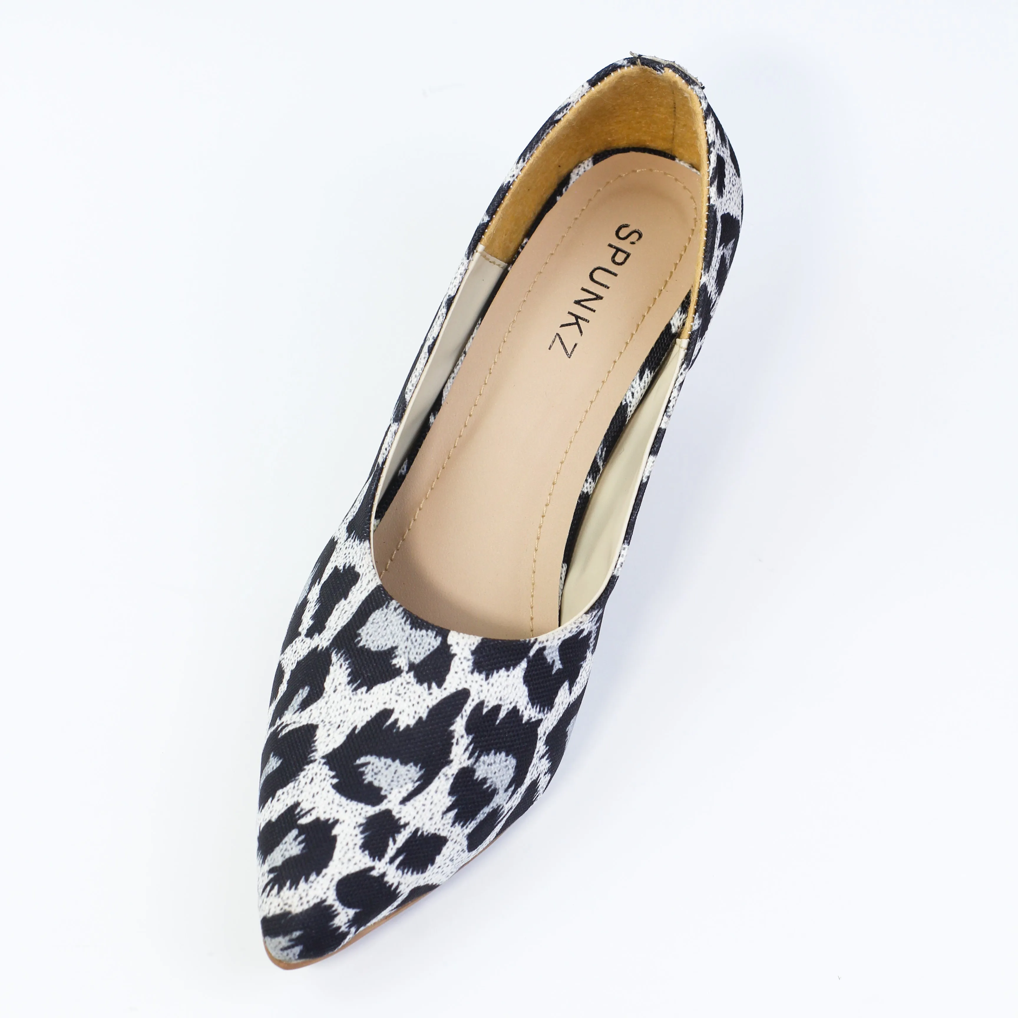 Sissy Leopard Print Black-White Pumps Heels