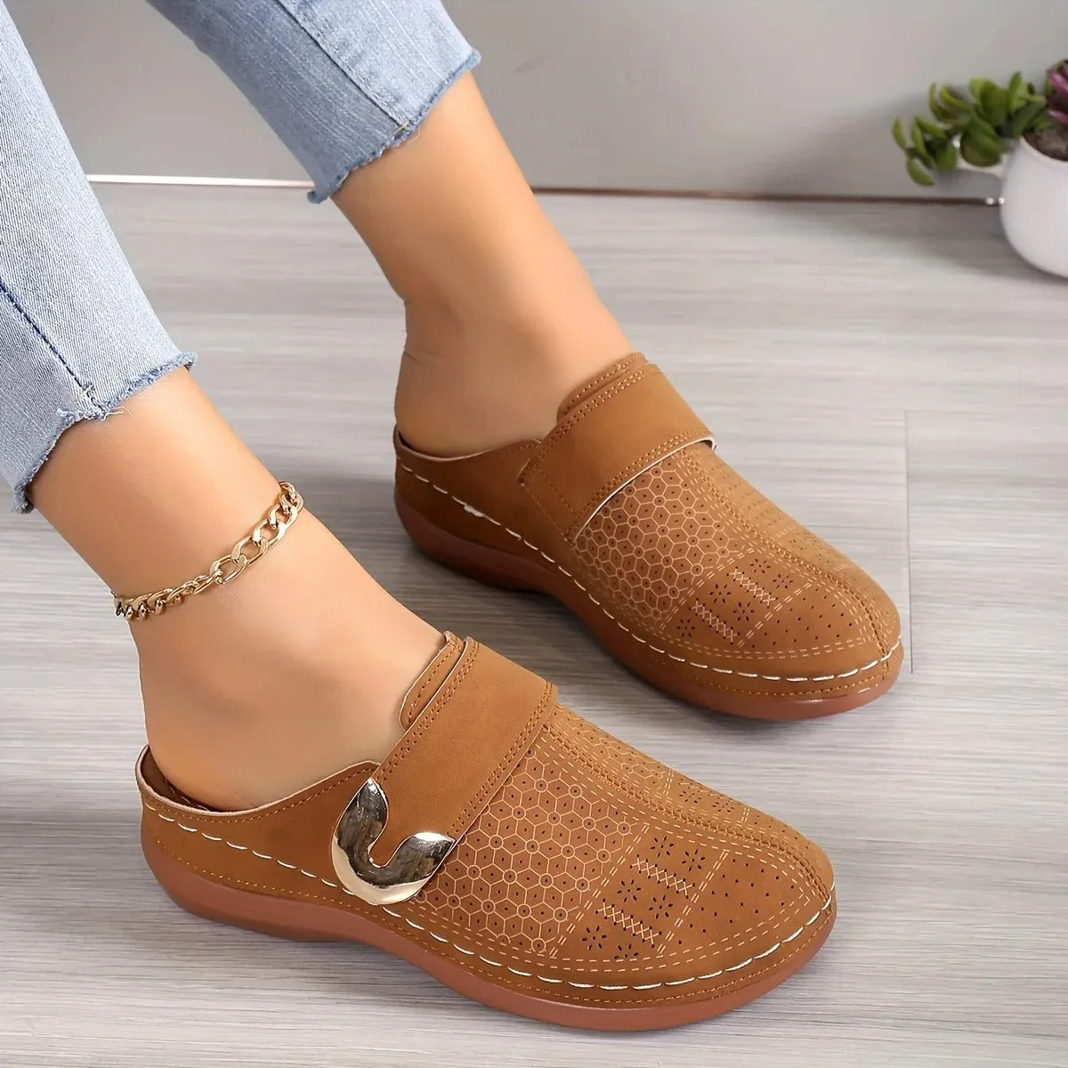 Slip-On Wedge Platform Sandaler fr kvinnor
