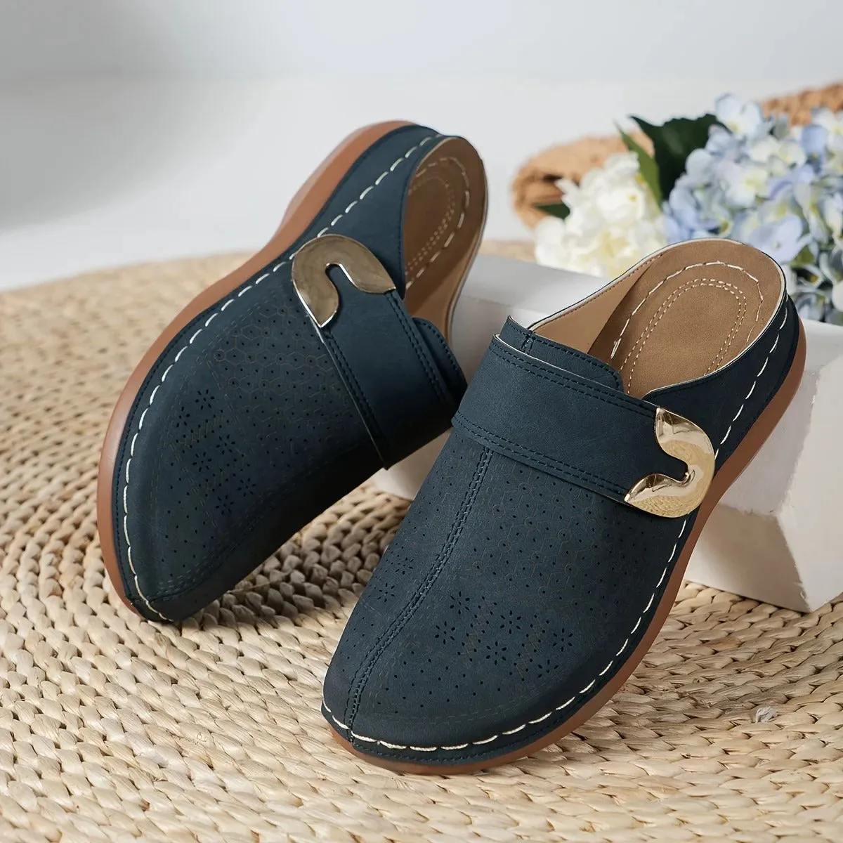 Slip-On Wedge Platform Sandaler fr kvinnor