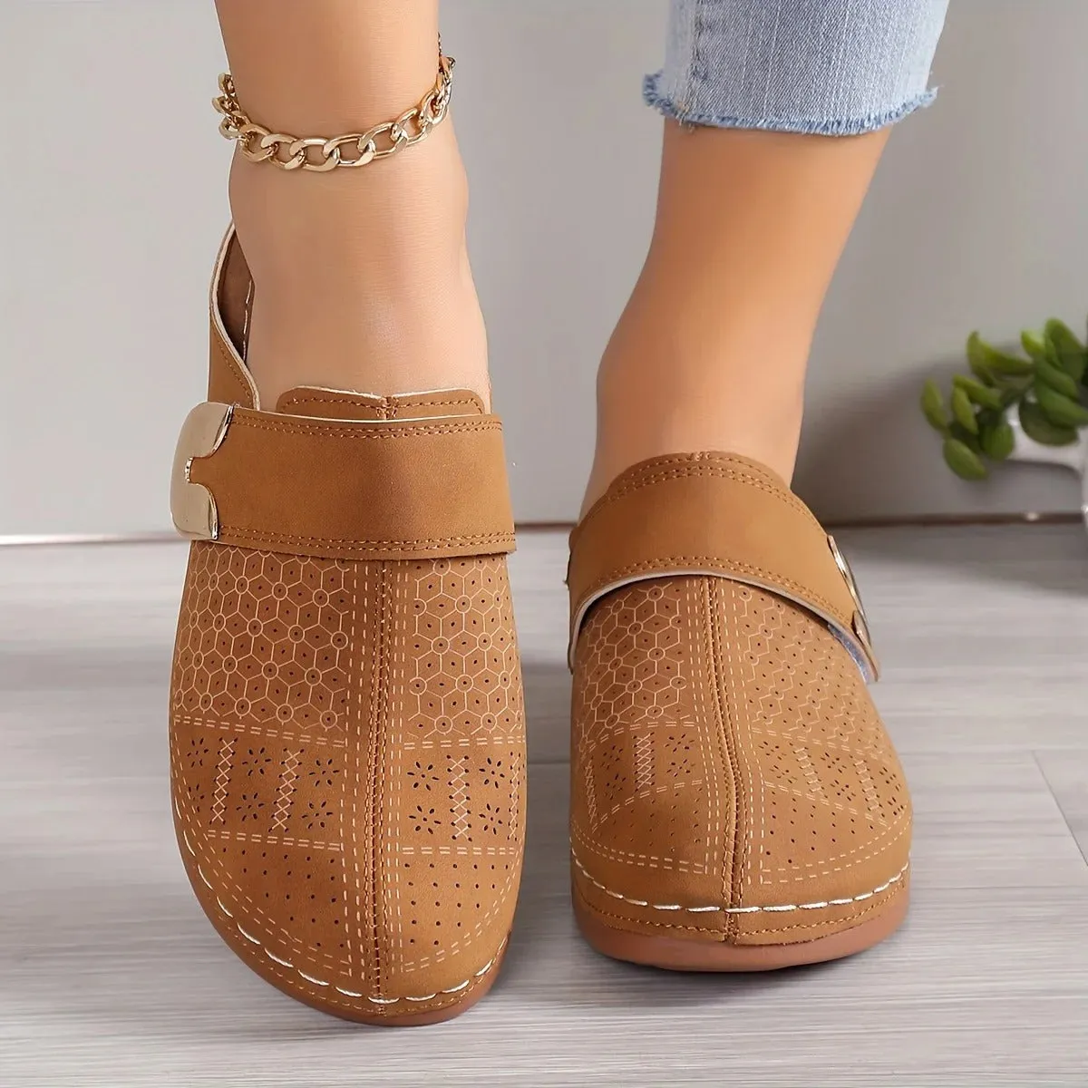 Slip-On Wedge Platform Sandaler fr kvinnor