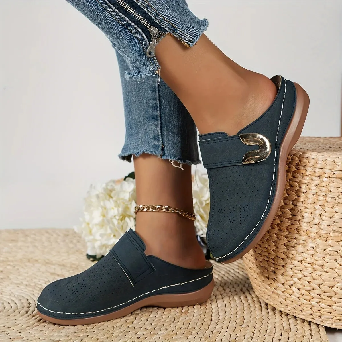 Slip-On Wedge Platform Sandaler fr kvinnor