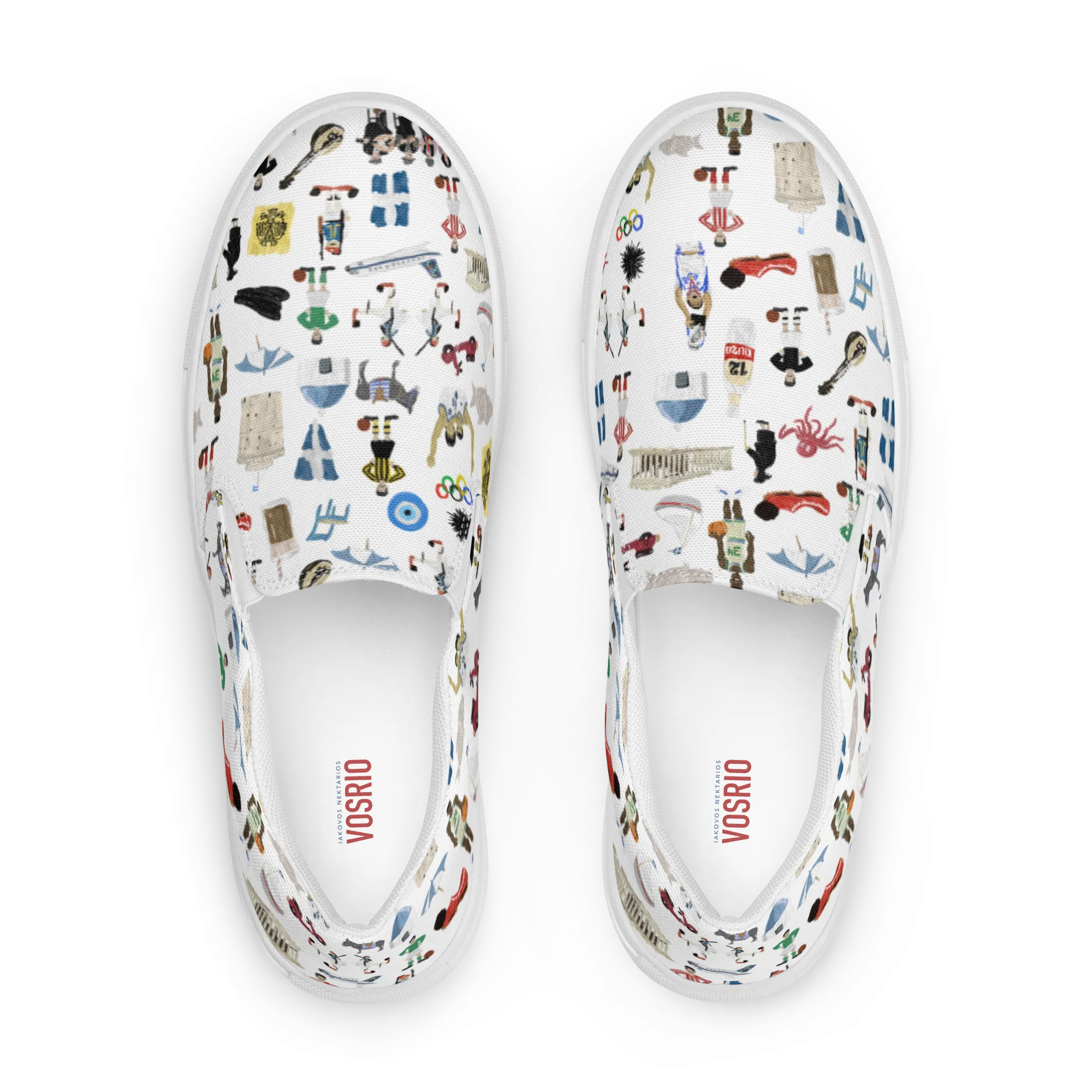 So You're Greek Mens slip-on canvas shoes