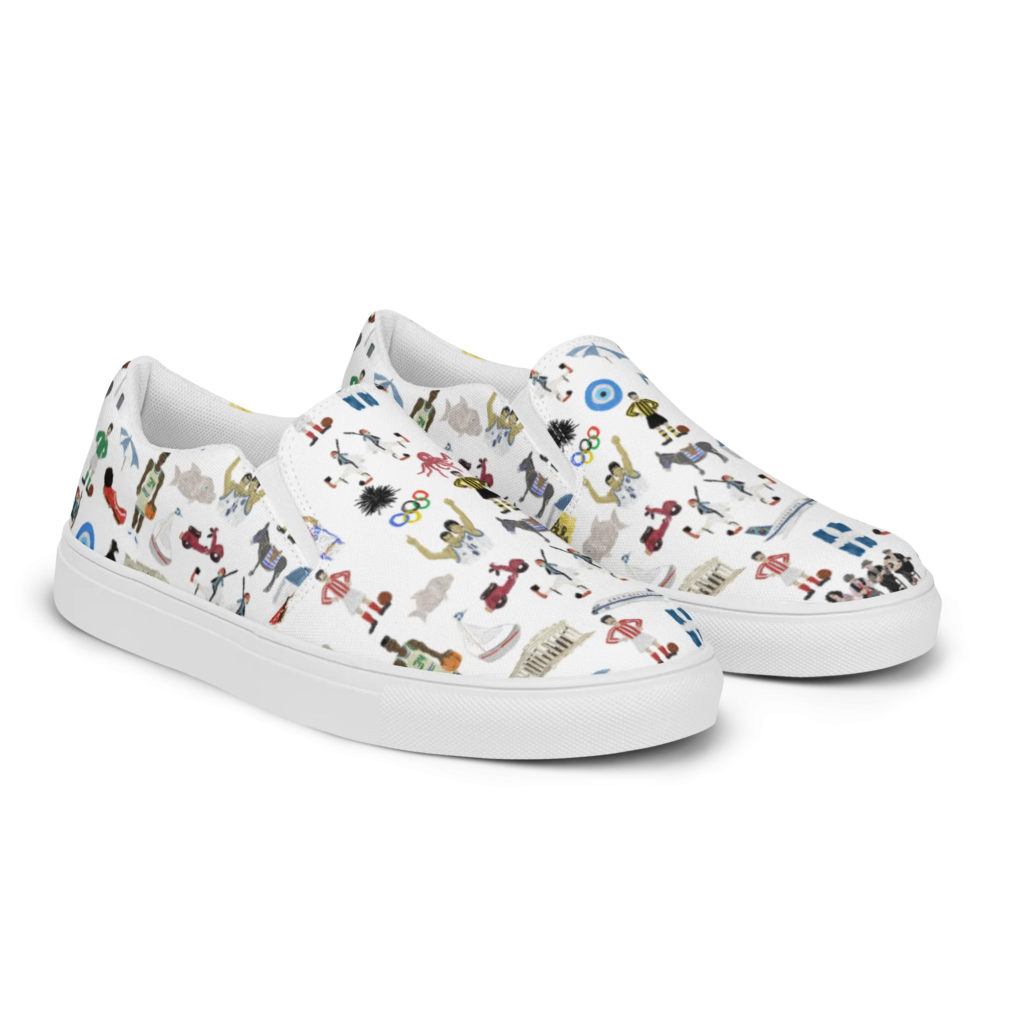 So You're Greek Womens slip-on canvas shoes