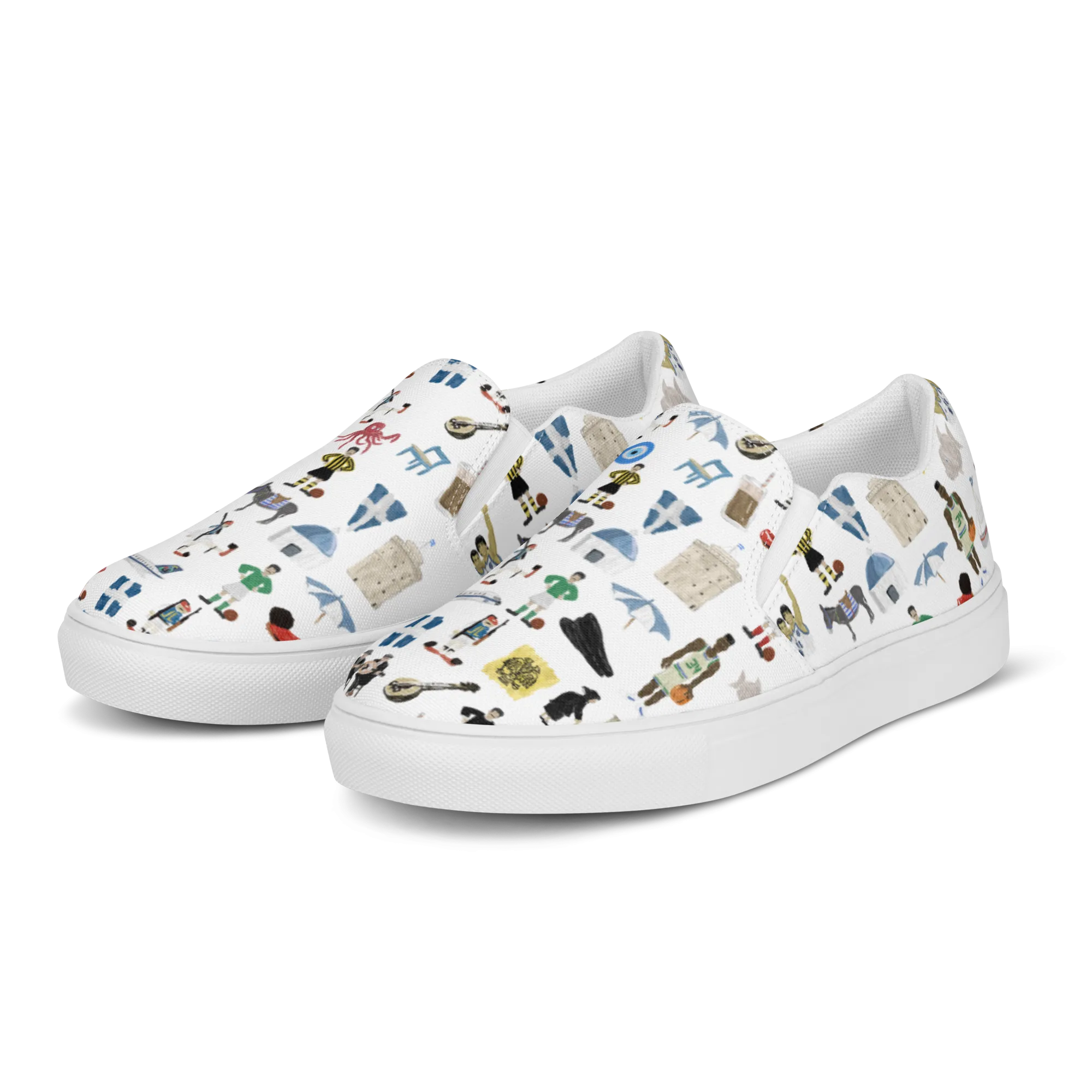 So You're Greek Womens slip-on canvas shoes