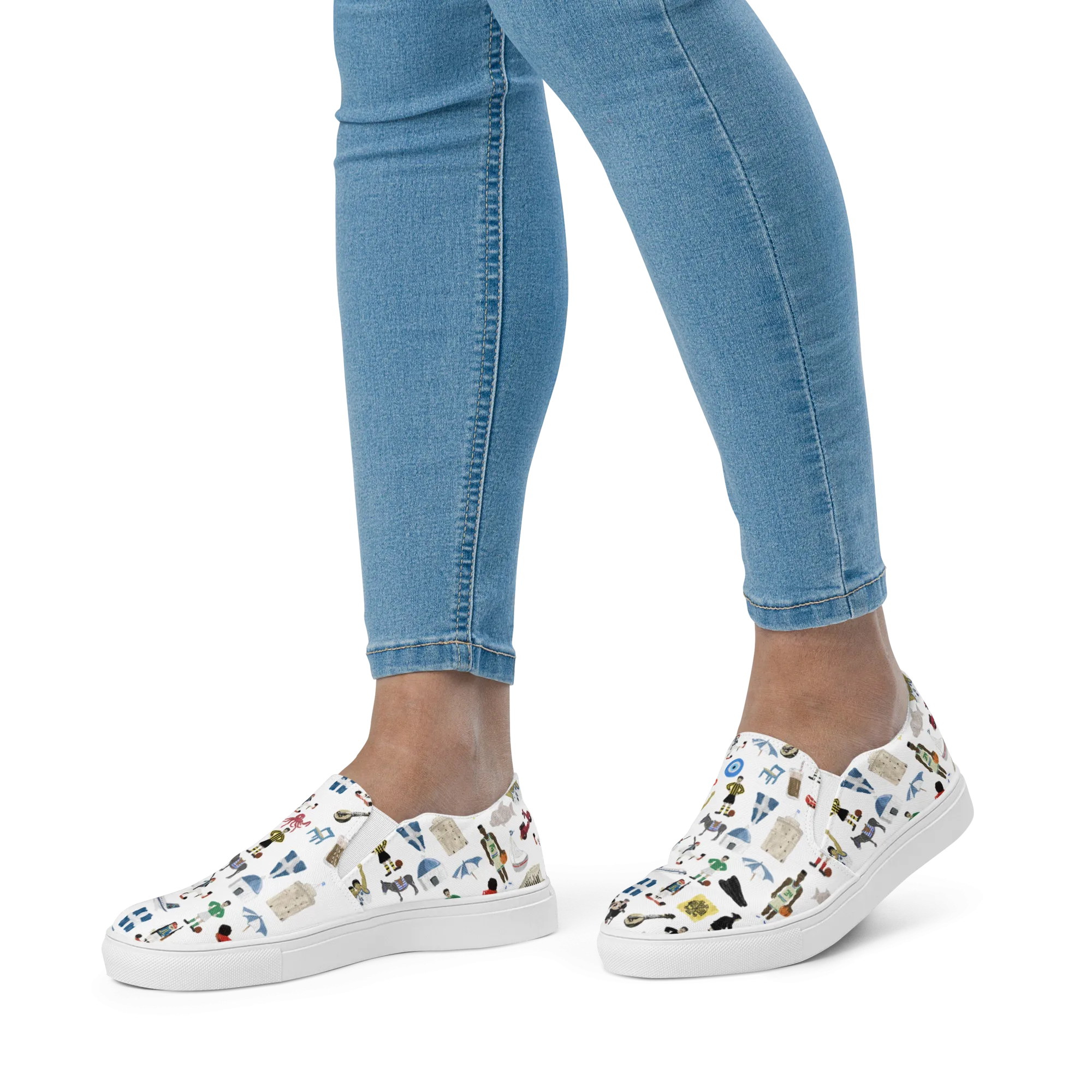 So You're Greek Womens slip-on canvas shoes