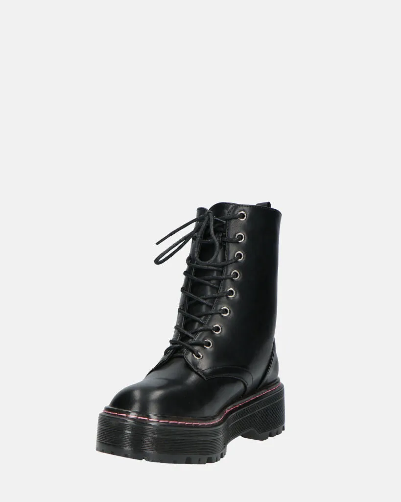 STACEE - stivaletto platform stringato