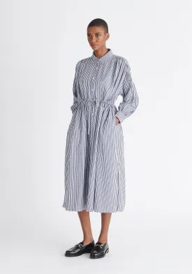 Striped Button Shirt Dress