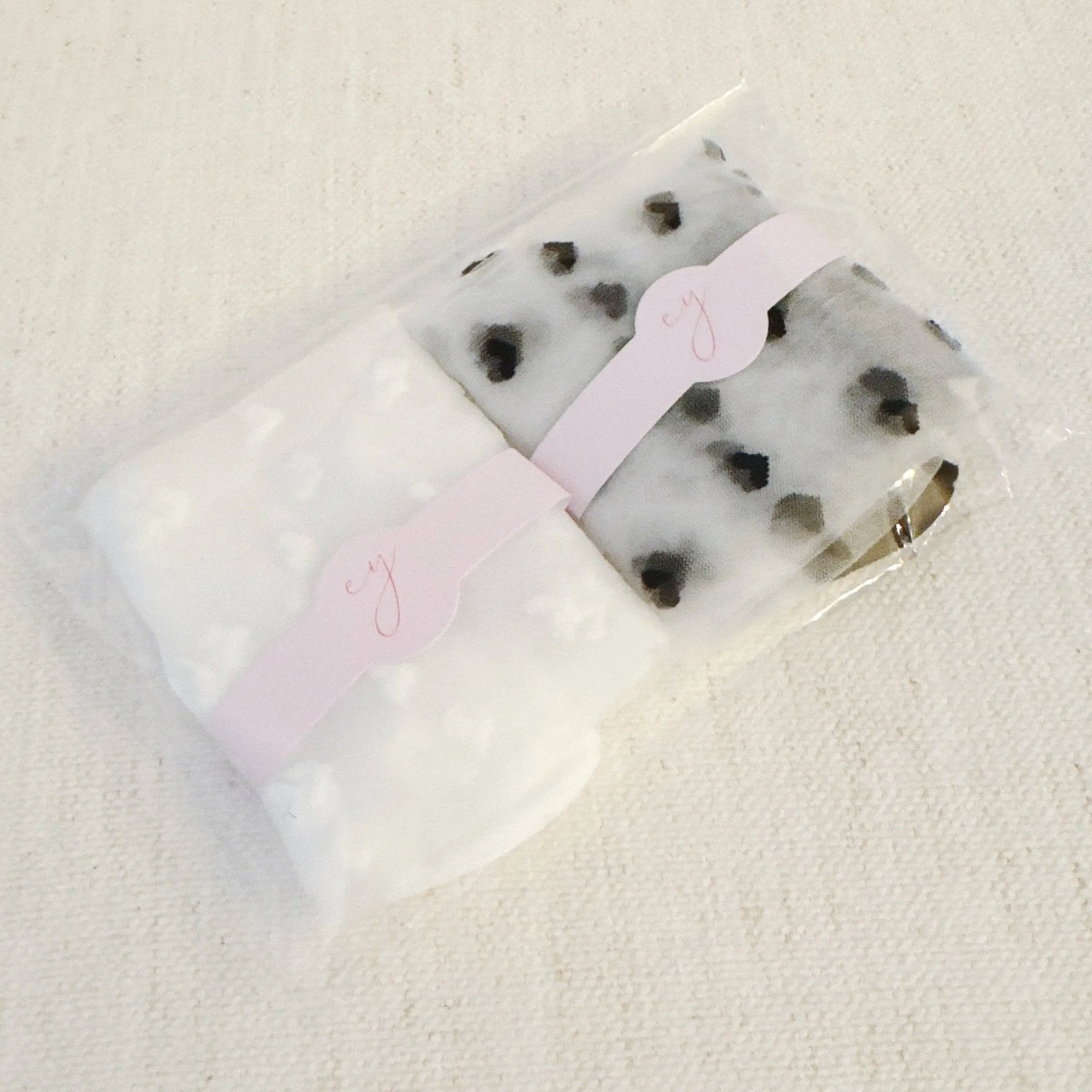 Sweet Hearts Sheer Socks - Set/2: Black/White