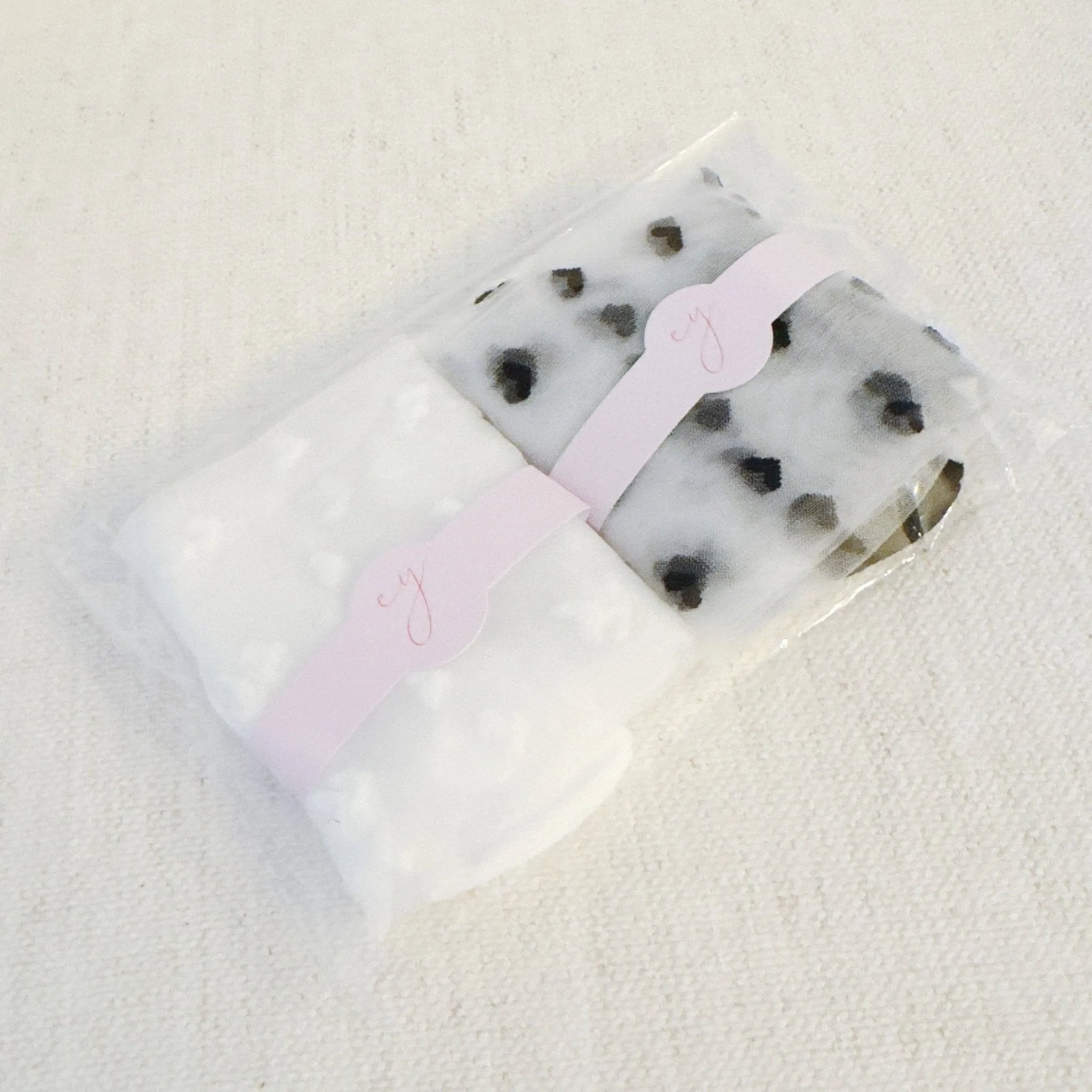 Sweet Hearts Sheer Socks - Set/2: Black/White