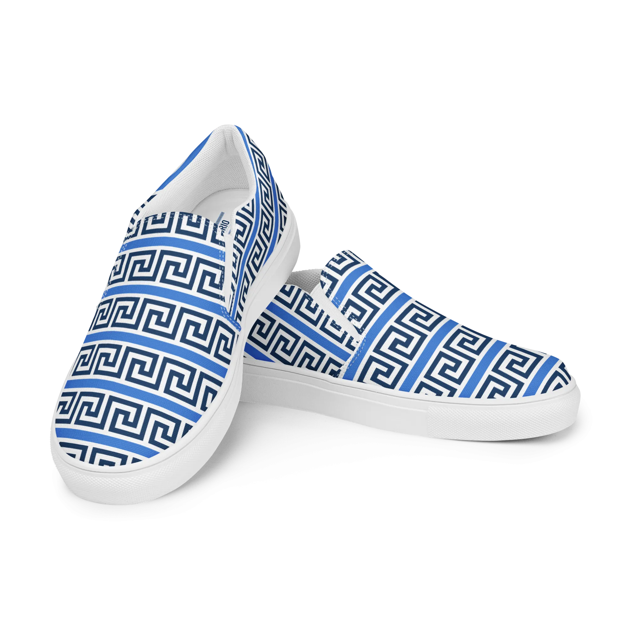 The Key Greek Mens slip-on canvas shoes