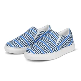 The Key Greek Mens slip-on canvas shoes