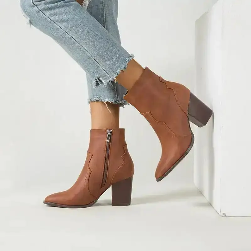 Thin cashmere boots Women’s boots Short boots with high heels