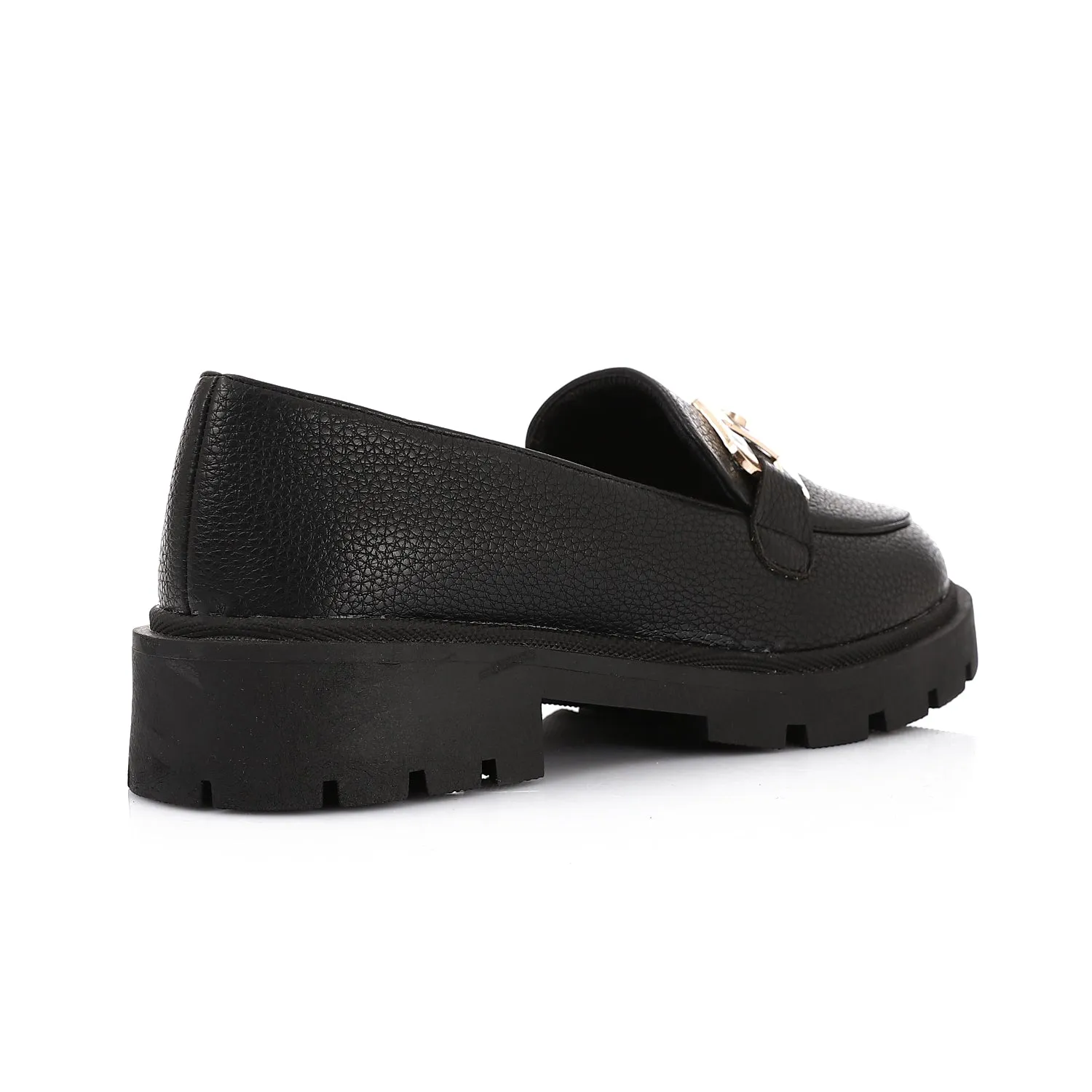 Topshop Cooper leather loafer with gold trim