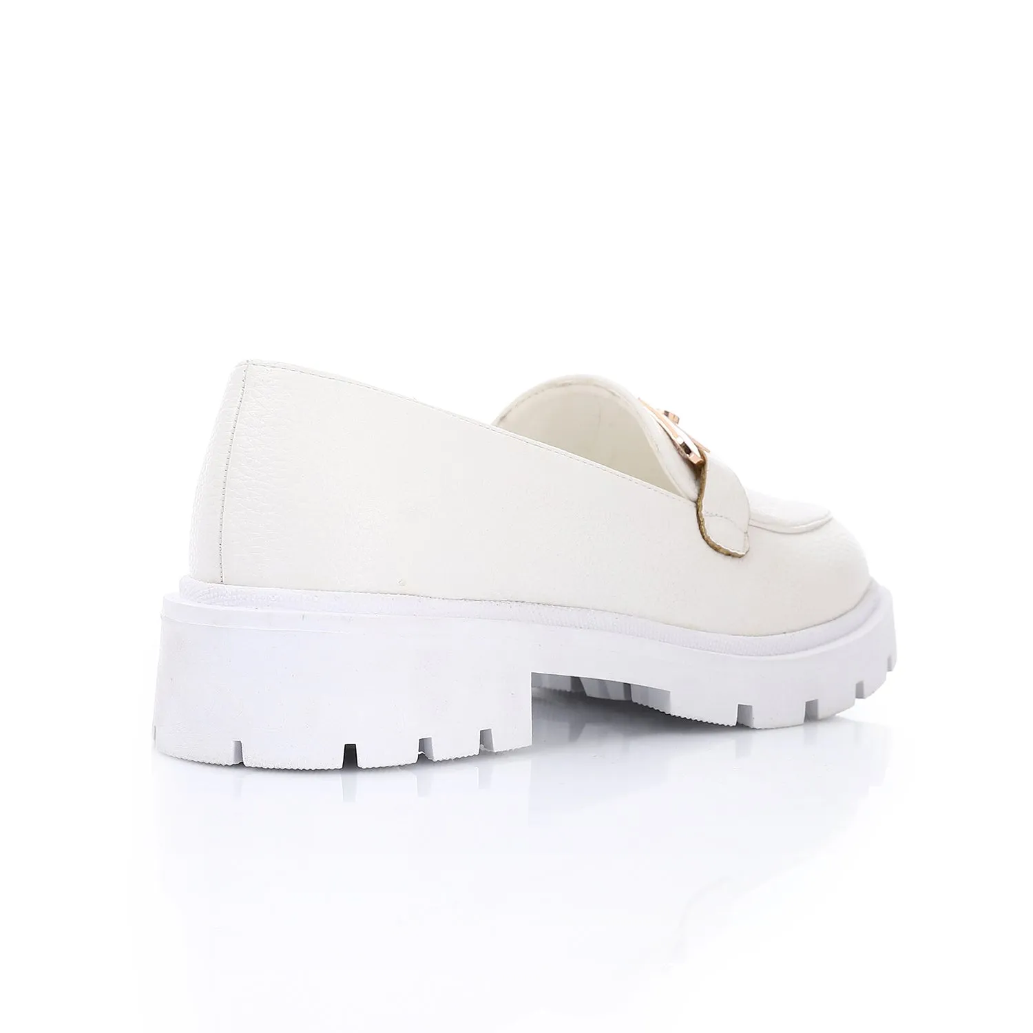 Topshop Cooper leather loafer with gold trim