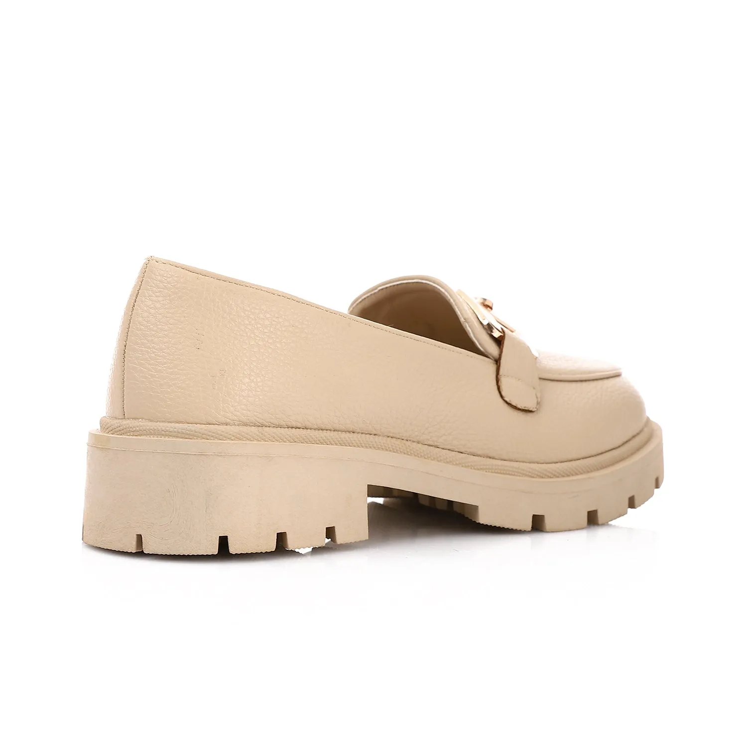 Topshop Cooper leather loafer with gold trim