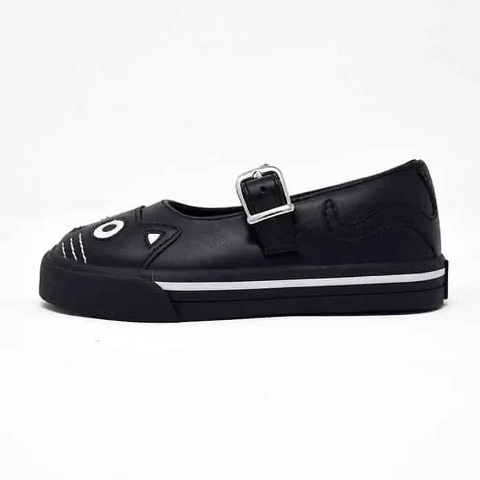TUK Black Kitty Mary Jane Toddler Sneaker A9725