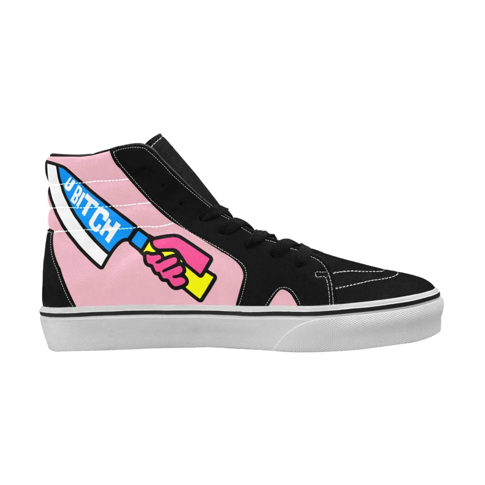 U Bitch High Top Sk8 Sneakers
