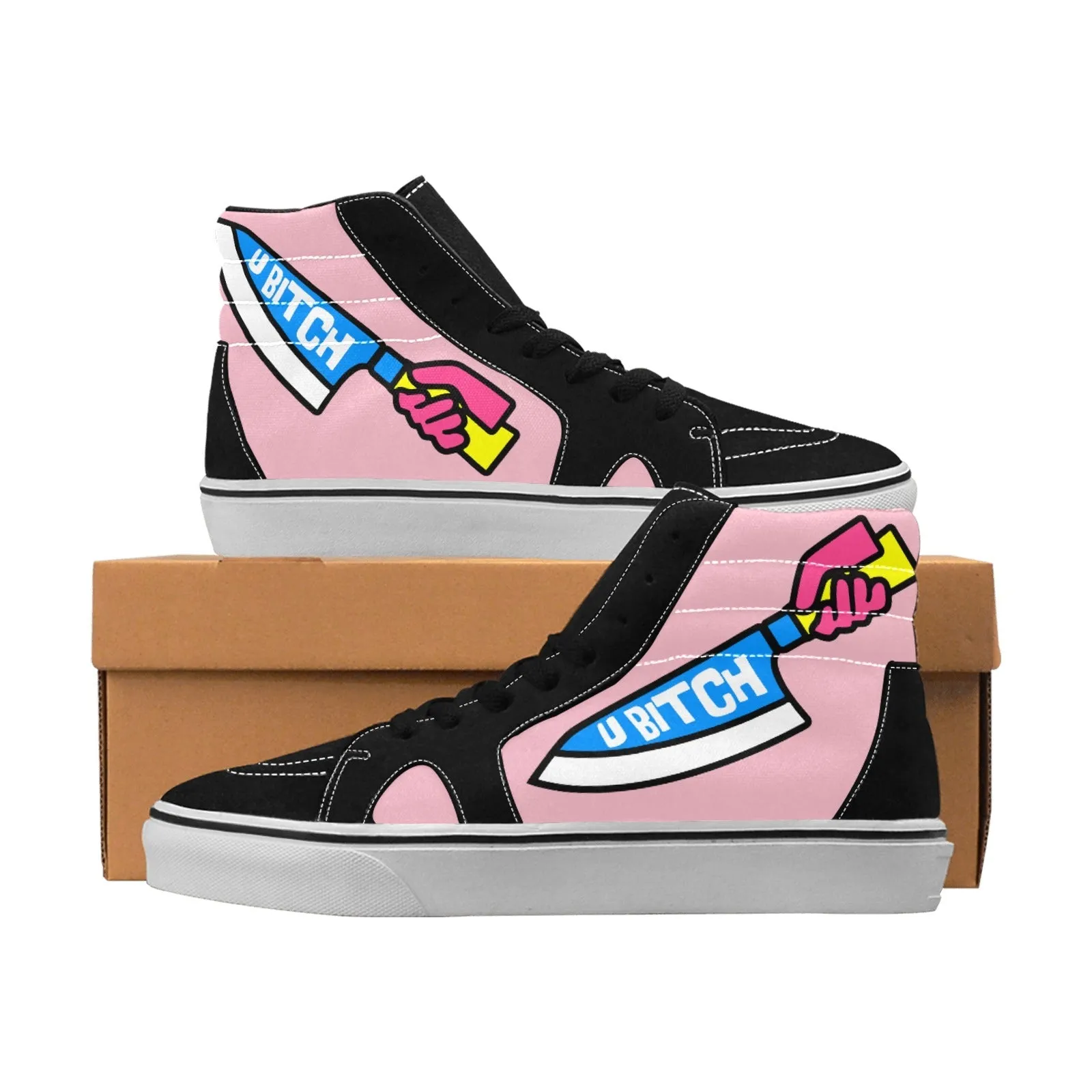 U Bitch High Top Sk8 Sneakers