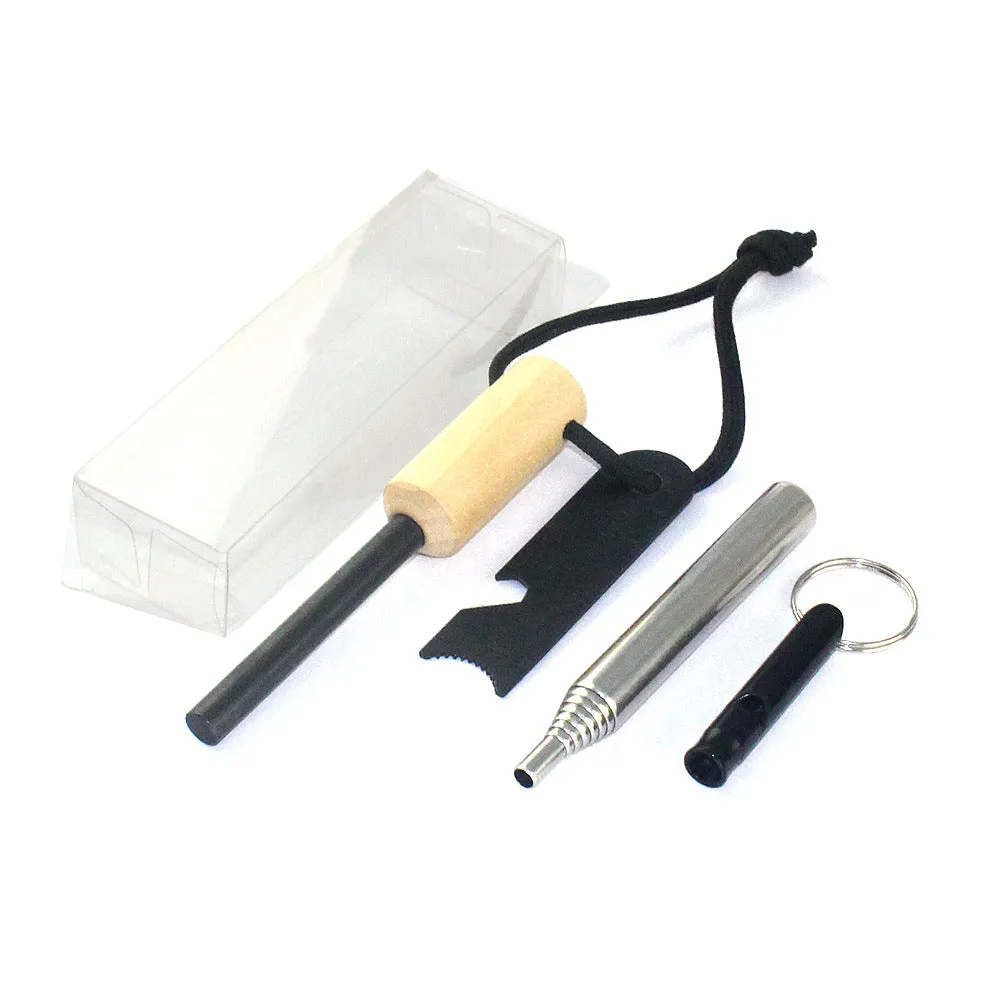 Upgrade Survival Fire Starter Kit with Steel Ferrocerium Rod
