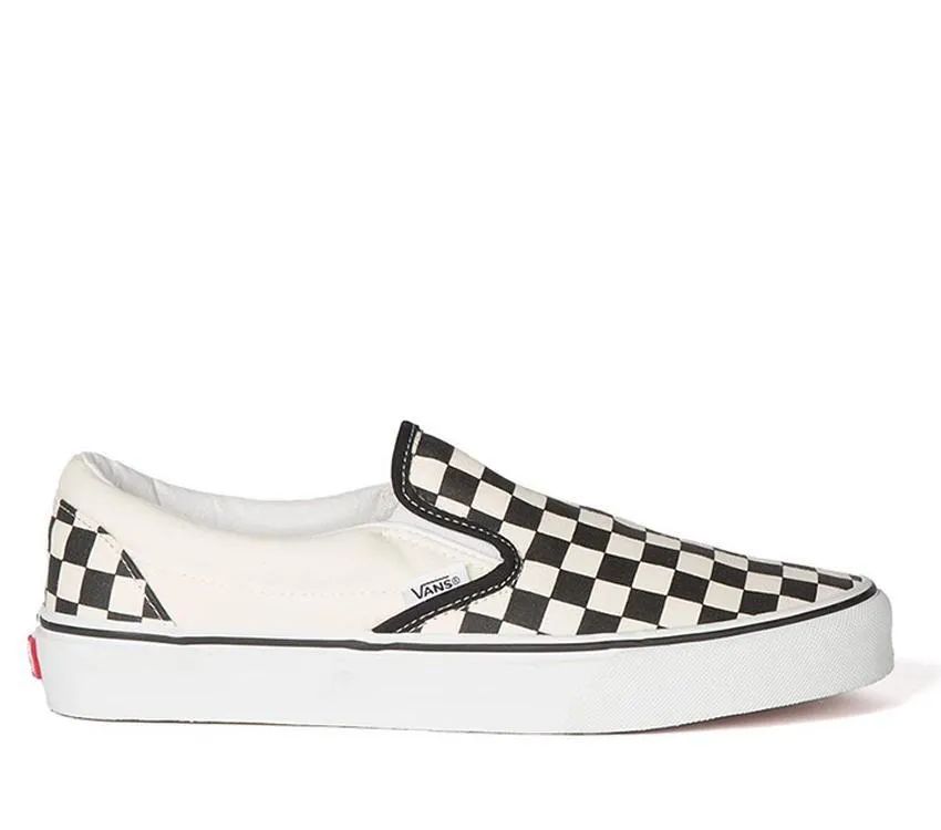 VANS CLASSIC SLIP ON BLACK & WHITE CHECKER BOARD