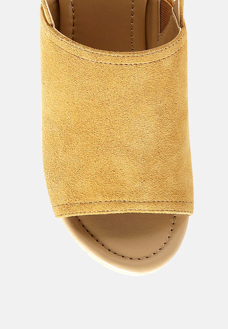 Vendela Leather Slingback Platform Sandal