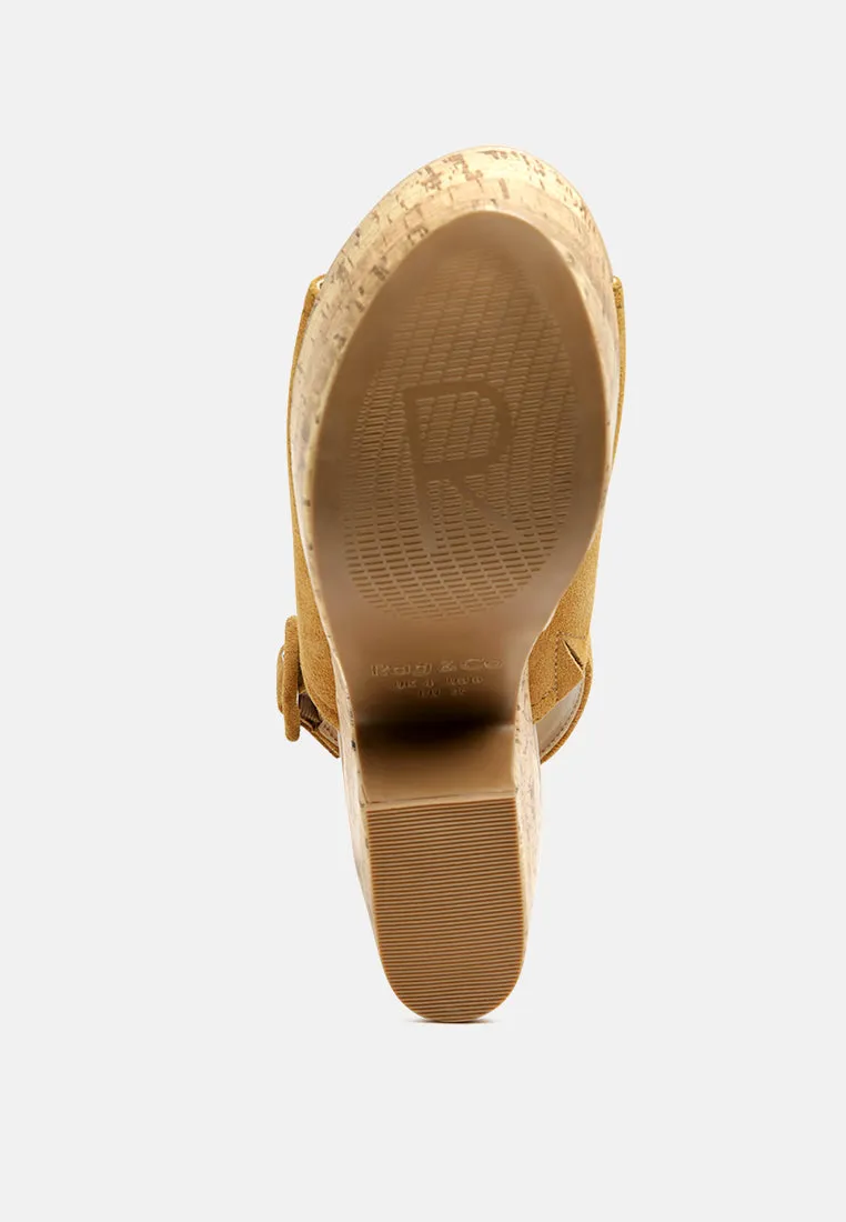 Vendela Leather Slingback Platform Sandal