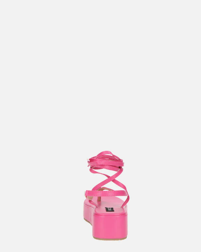 YULIYA - sandali platform fucsia