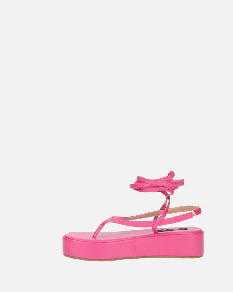 YULIYA - sandali platform fucsia